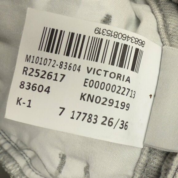 MAVI Victoria High Rise Wide Legs Light Grey Stone wash Denim 100% Cotton sz 26 - Picture 14 of 15